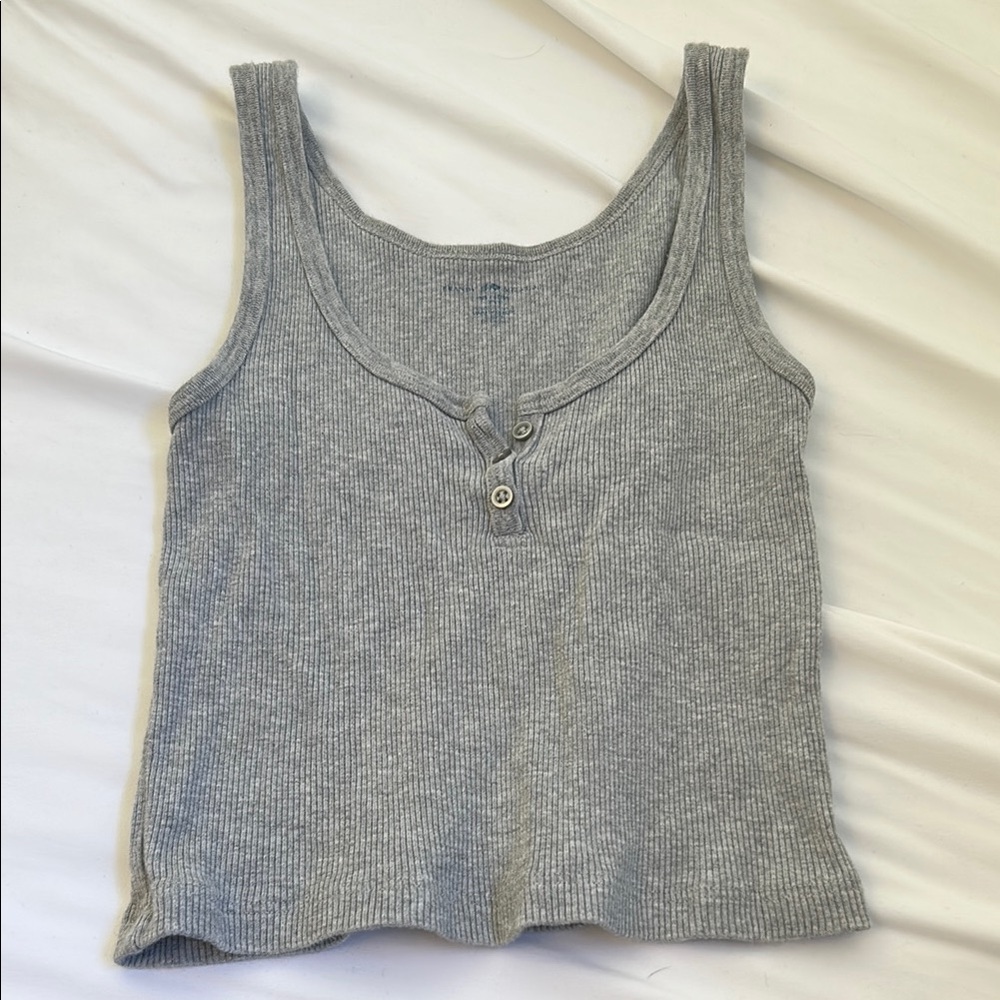 Brandy Melville Gray Ribbed Knit Tank Top